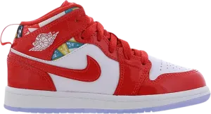 Кроссовки Air Jordan 1 Mid SE PS Barcelona Sweater, красный