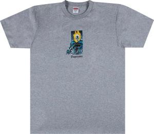 Футболка Supreme Ghost Rider Tee 'Heather Grey', серый