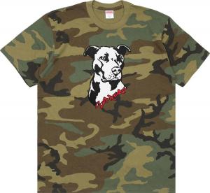 Футболка Supreme Pitbull Tee 'Woodland Camo', разноцветный