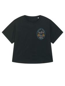 Wat? Apparel Футболка «Никогда не переставай исследовать» черного цвета