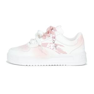 ANTA Расслабленные износостойкие и легкие низкие скейтерские кроссовки women's белый розовый