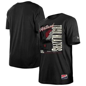 Мужская черная футболка portland trail blazers distressed throwback vintage color pack New Era