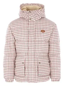 Клетчатое стеганая куртка VALENTINO GARAVANI, белый