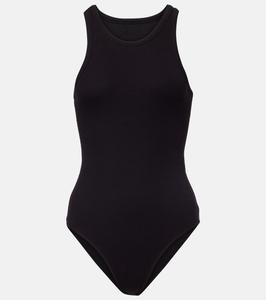 Рельефный боди с вязаным узором Alaïa, Noir Alaia