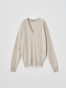 Вязаный пуловер с V-образным вырезом и длинными рукавами | AILSA | 30G Современный крой