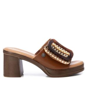 Женские сандалии на квадратном каблуке, цвет верблюжий Xti, коричневый