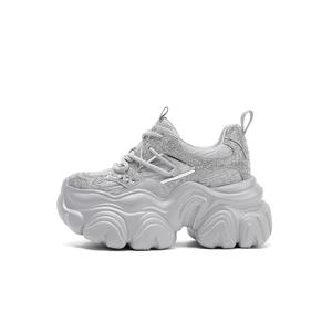 HARSON Антискользящие износостойкие массивные низкие кеды женские серебристые, цвет Silver