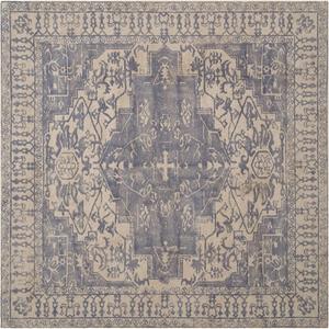 Ковер SAFAVIEH, 183 x 183 см, Restoration Vintage Collection — Blue & Grey, ручной работы из состаренной шерсти, идеально для помещений с высокой проходимостью в гостиной, спальне (RVT421B)