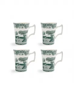 Набор из 4 кружек Heritage Green Italian Cottage Spode, зеленый