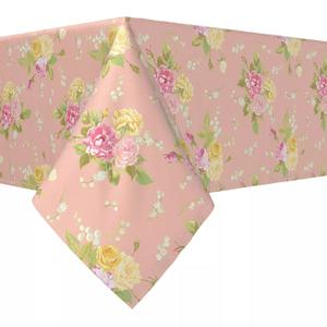 Прямоугольная скатерть, 100% хлопок, 52x84 дюйма, простой цветочный букет