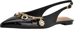 Женские балетки Guess Daisee, Black Patent 001