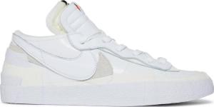 Кроссовки Nike sacai x Blazer Low 'White Patent', белый
