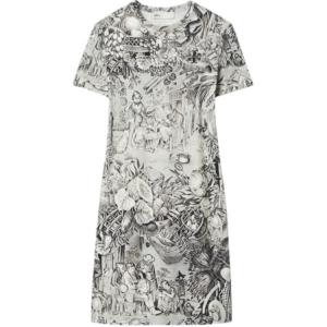 Платье с короткими рукавами SS25 для женщин Tory Burch, серый