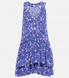 Мини-платье с цветочным принтом Mae Poupette St Barth, Royal Poppy