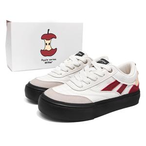 NSTCU Низкие женские кроссовки белого и красного цвета