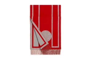 Кашемировый шарф Hermes красный женский