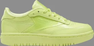 Кроссовки cardi b x wmns coated club c double 'high vis green' Reebok, зеленый