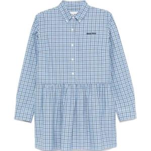 MIU MIU Check Shirt Celeste/Blue