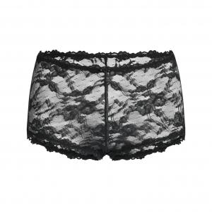 Трусы Skims Stretch Lace Boy Short, черный