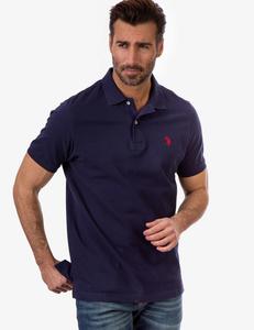 Футболка поло U.S. Polo Assn. Solid Pique Small Logo, темно-синий