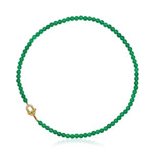 Колье Tous Manifesto, позолоченное серебро/халцедон