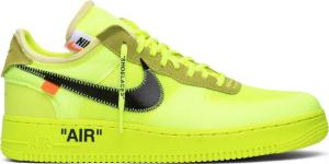 Кроссовки Nike Off-White x Air Force 1 Low 'Volt', желтый