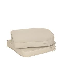 Подушка для уличного стула, ширина 20 дюймов, глубина 19 дюймов Мягкий и устойчивый к выцветанию полиэстер, невидимая молния для легкой чистки, два комплекта завязок для большей гибкости, набор из 2 штук Aoodor, Khaki