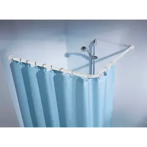 Маленький облачный уголок для штанги штанга для душевой занавески Ø 25 мм, регулируемая длина для душевых занавесок, длина 90 см Kleine Wolke, белый