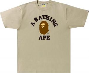 Футболка BAPE College Tee 'Beige', кремовый