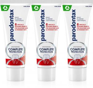 Отбеливающая зубная паста с полной защитой и фтором Parodontax, 3× 75 мл