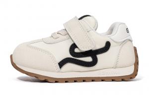 Скользостойкие противоударные амортизирующие износостойкие легкие амортизирующие низкие детские беговые кроссовки EBMINI, бежевый черный