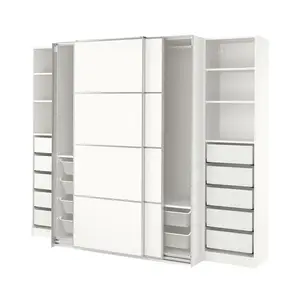 Гардероб PAX/MEHAMN IKEA, 250x66x201 см, цвет white/double sided white