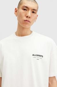 Футболка Allsaints Underground Oversized Crew Neck, белый/черный
