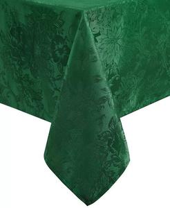 Жаккардовая праздничная скатерть Elrene Poinsettia — 52 дюйма, зеленый