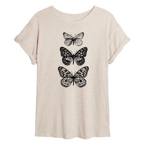 Струящаяся футболка Stacked Butterflies для юниоров Licensed Character, бежевый