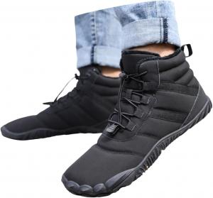 Женские зимние ботинки Snow Boots, мода Y2K, с меховой подкладкой, укороченные ботильоны, утепленные на шнуровке, водонепроницаемые, легкие зимние обувь для женщин Generic, #C06-Black