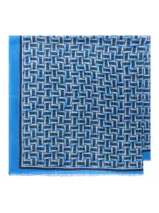 Шарф с геометричным узором MALIPARMI, синий