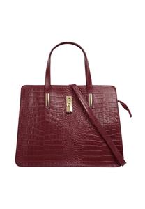 Сумочка, натуральная кожа, производство Италия Cluty, цвет Dunkelrot