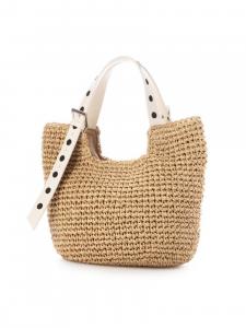 Cachecache / Вязаная сумка-шоппер с ручками в горошек