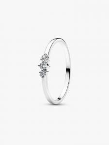 Кольцо Pandora Era Lab-Grown Diamond Triple Stone, белое золото