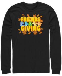 Мужская футболка с длинными рукавами care bears friends giving Fifth Sun, черный