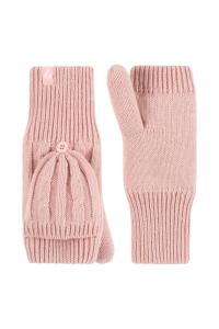 1 пара варежек-трансформеров Ash с косами SOCKSHOP Heat Holders, розовый