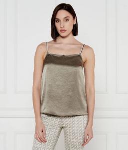 Атласная футболка Regular fit Marc Cain, хаки