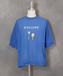 Пуловер с коротким рукавом и вышивкой Studio Picone, цвет Blue(065)