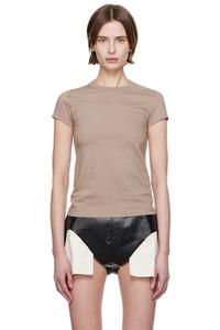 Футболка укороченная серо-коричневого цвета Hollywood Level Rick Owens