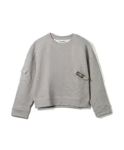 Серая толстовка оверсайз с асимметричными карманами Ganni, серый