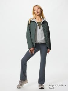 Ультраэластичные активные леггинсы-клеш Uniqlo, 08 dark grey