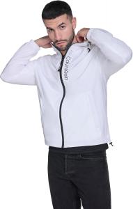 Мужская спортивная ветровка Calvin Klein с регулируемым капюшоном, White