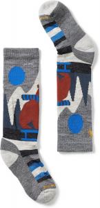 Детские лыжные носки Smartwool Unisex с легкой подушкой и рисунком санок-медведей (для малышей/малышей), Medium Gray