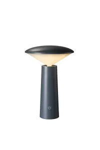 Светодиодная настольная лампа Pauleen "Adorable Spark Mobile Grey 3W 5V", 1 лампочка, WhiteSwitch, регулировка яркости, зарядное устройство USB Ø 14,0 см, Высота: 20,7 см, серый